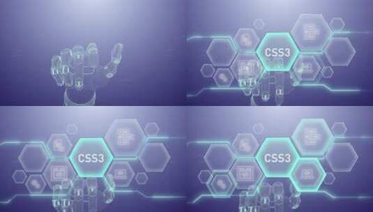 Css3手摸、数字化转型、科学与人工智能高清在线视频素材下载