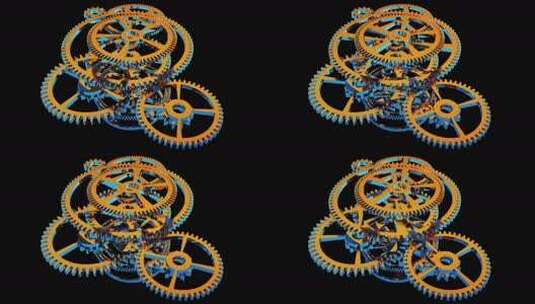 3D渲染齿轮背景视频高清在线视频素材下载