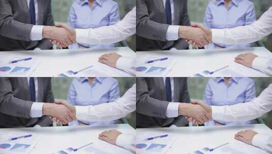 商务人士办公室握手合作高清在线视频素材下载