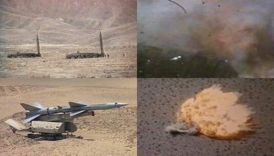 1991年伊拉克战争沙漠风暴行动摧毁伊拉克高清在线视频素材下载