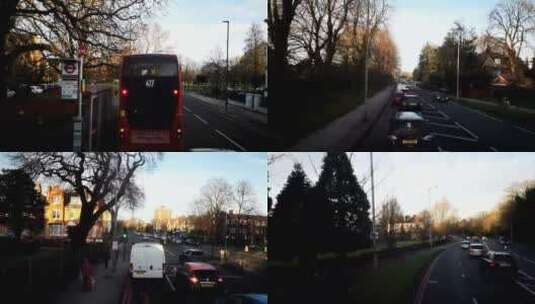 欧洲红色巴士高清在线视频素材下载