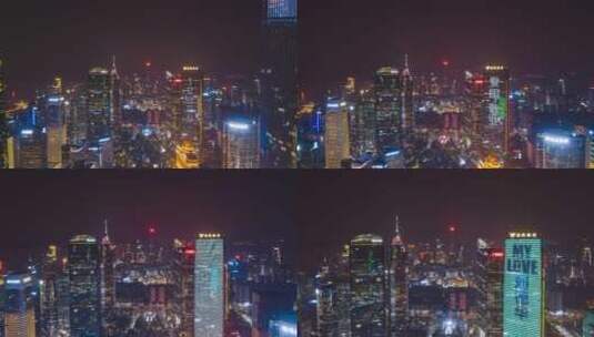 广州_穿越珠江新城_高楼夜景航拍延时4K高清在线视频素材下载