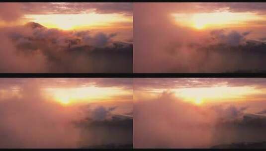空中飞过的云层航拍高清在线视频素材下载