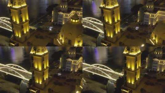 福州台江解放大桥夜景高清在线视频素材下载