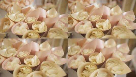 锥形玫瑰花瓣的花束高清在线视频素材下载