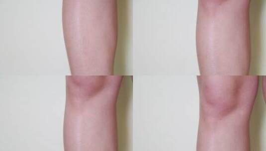 女性腿部穴位按摩膝盖高清在线视频素材下载