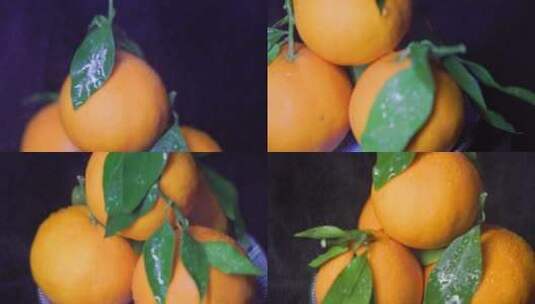 冲洗新鲜橙子柑橘桔子吃水果合集诱人 4K高清在线视频素材下载