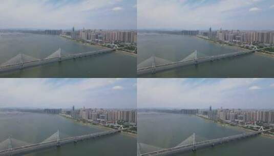 航拍湖南长沙银盆岭大桥交通高清在线视频素材下载