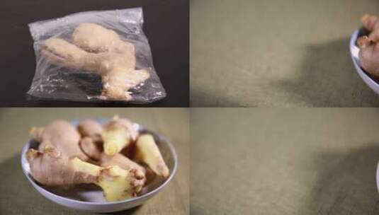 【镜头合集】冬吃萝卜夏吃姜发芽的老姜高清在线视频素材下载