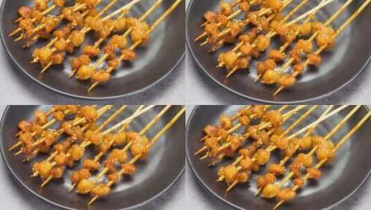 重庆小吃-烧烤牛油高清在线视频素材下载