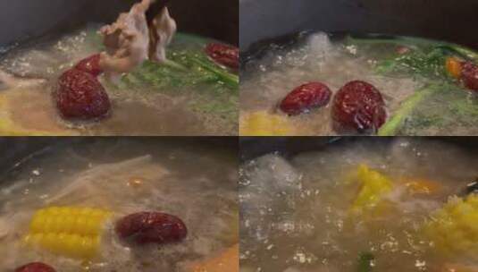 【镜头合集】清汤涮羊肉涮菜高清在线视频素材下载