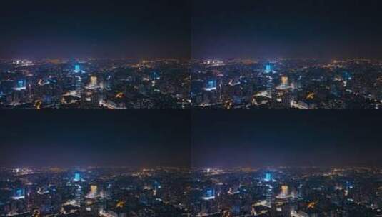 上海白玉兰大厦夜景高清在线视频素材下载