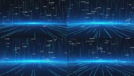 信息科技大数据二进制数字雨信息流科技背景高清在线视频素材下载