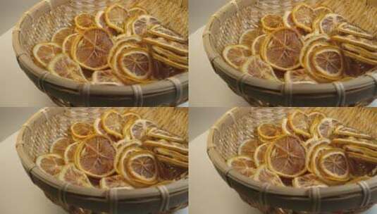 柠檬片柠檬干干柠檬水果高清在线视频素材下载