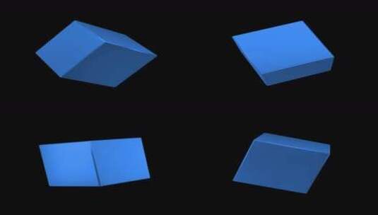 方块立方体旋转透明通道高清在线视频素材下载