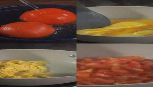 西红柿炒蛋高清在线视频素材下载