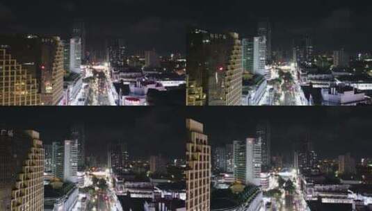 城市延时航拍广西南宁城市夜景移动延时高清在线视频素材下载