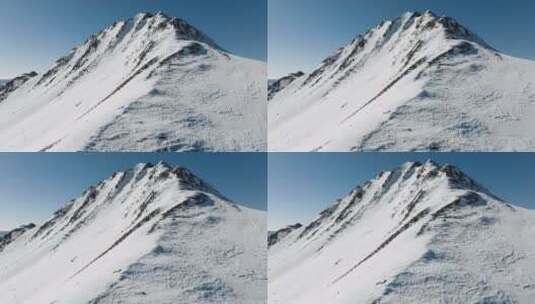 四川夹金山雪山冬日航拍风景高清在线视频素材下载