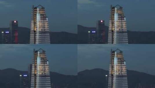 深圳福田大百汇广场高楼航拍4k高清在线视频素材下载