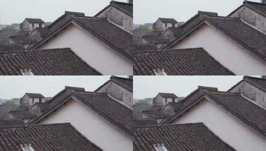 南浔古镇上的老式旧宅高清在线视频素材下载