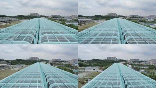 深圳高架透明观光隧道航拍高清在线视频素材下载