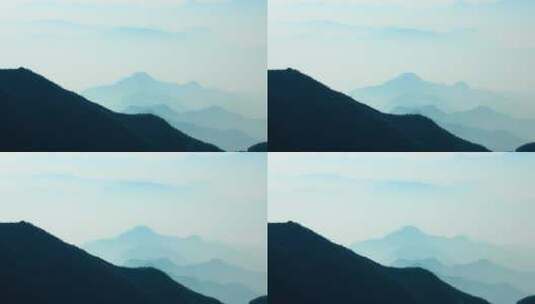 晨雾中的山峦高清在线视频素材下载