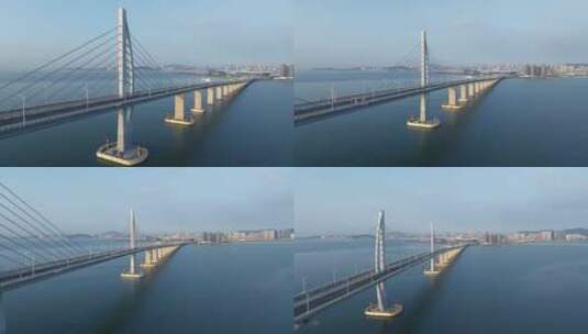 珠海澳门港珠澳大桥航拍4K高清在线视频素材下载