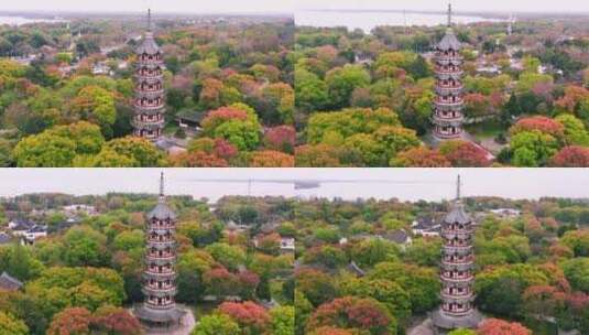 中国上海大观园的青云塔高清在线视频素材下载