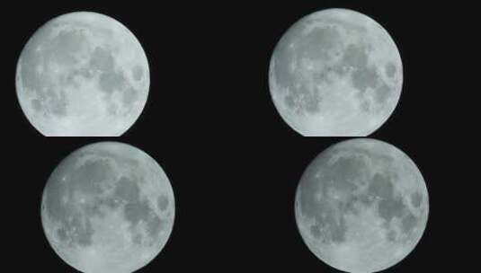 高分辨率拍摄月球缓慢升起高清在线视频素材下载
