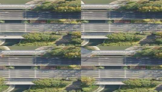 俯拍空旷城市大道高清在线视频素材下载