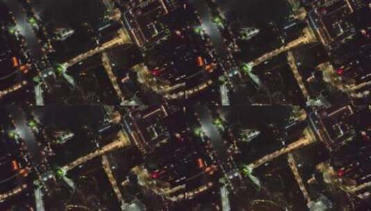 广州夜景俯拍空镜高清在线视频素材下载