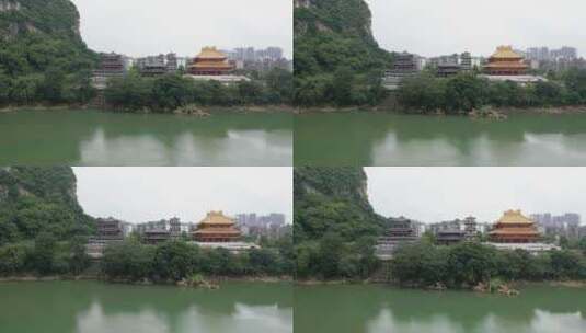 柳州文庙航拍风光高清在线视频素材下载