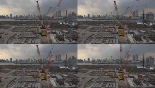城市基建建设工地高清在线视频素材下载