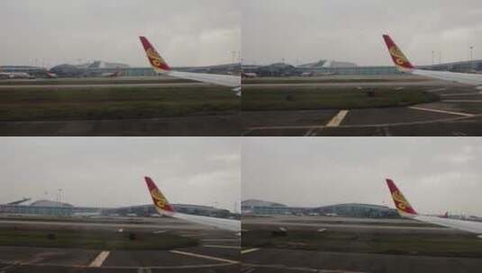 飞机起飞过程飞机内部拍摄高清在线视频素材下载