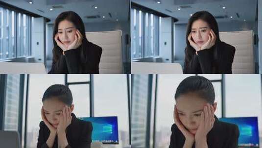 工作压力大情绪低落高清在线视频素材下载