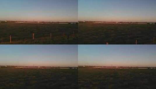 农场日落的风景高清在线视频素材下载