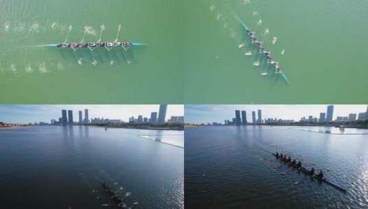 水上运动皮划艇比赛高清在线视频素材下载