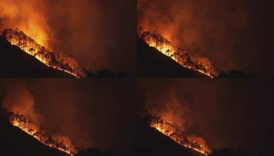 山林火灾高清在线视频素材下载