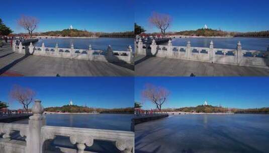 北京北海公园的自然风光高清在线视频素材下载