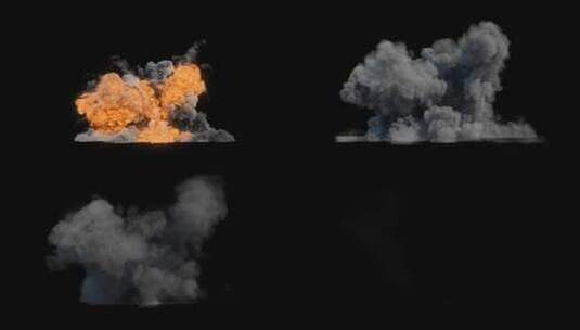 4k极限爆炸浓烟火光光效-alpha (3)高清在线视频素材下载