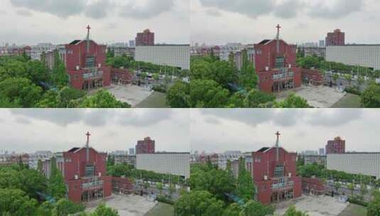 上海市基督教吴淞堂高清在线视频素材下载