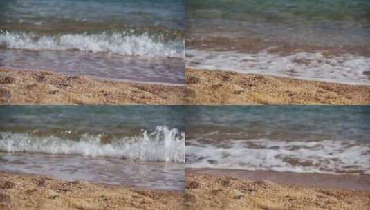 红海的沙滩特写高清在线视频素材下载