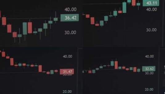 电脑上的货币股票市场图表高清在线视频素材下载