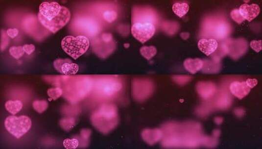 粉红色爱心浪漫背景高清在线视频素材下载