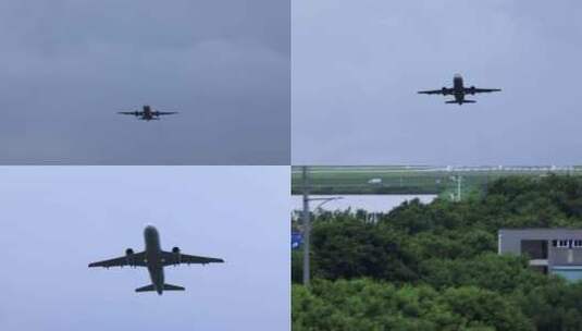 深圳宝安机场起飞的四川航空飞机合集高清在线视频素材下载