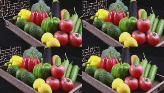 新鲜的瓜果蔬菜高清在线视频素材下载