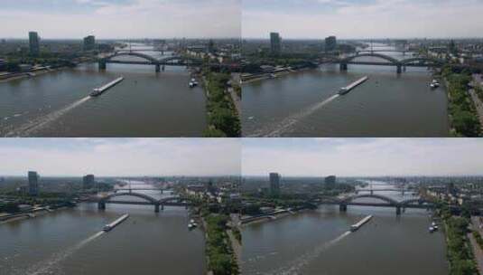 德国科隆——令人惊叹的开场镜头？与著名的霍亨索伦桥在t高清在线视频素材下载