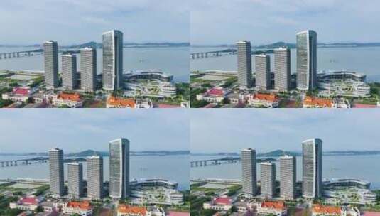 广州南沙国际邮轮母港高清在线视频素材下载