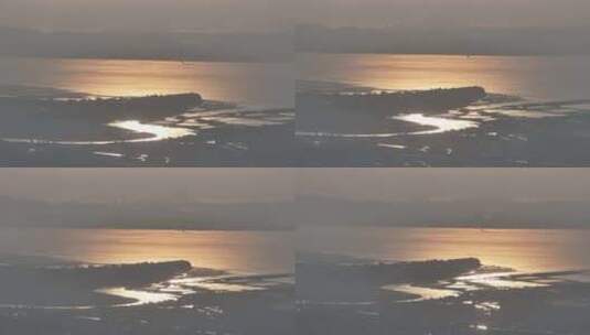 莆田清晨海岸日出航拍高清在线视频素材下载