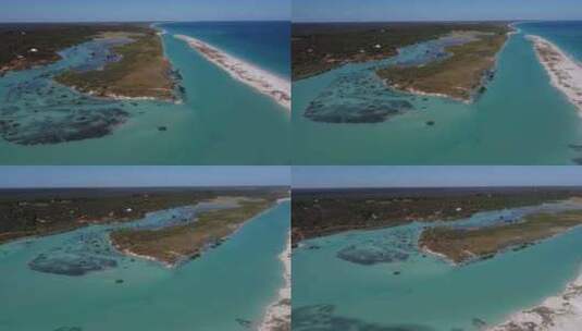椰子井海滩，位于西澳大利亚布鲁姆旁边，是绿松石潮汐泻湖的所在地高清在线视频素材下载